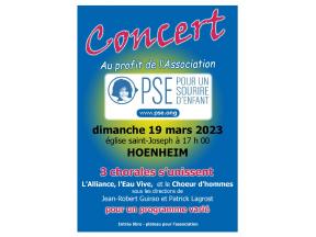 Affiche concert de chorales à Hoenheim en mars 2023