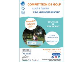 Affiche compétition de golf PSE Alsace Lorraine octobre 2021