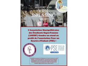 Affiche vide-dressing à Montpellier au profit de PSE