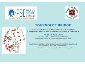 Flyer tournoi de bridge à Montferrier sur Lez