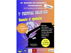 Affiche 7e Festival Solid'air à Montpellier en 2018