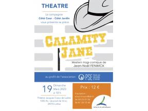 Affiche pièce de théâtre Calamity Jane en mars 2023