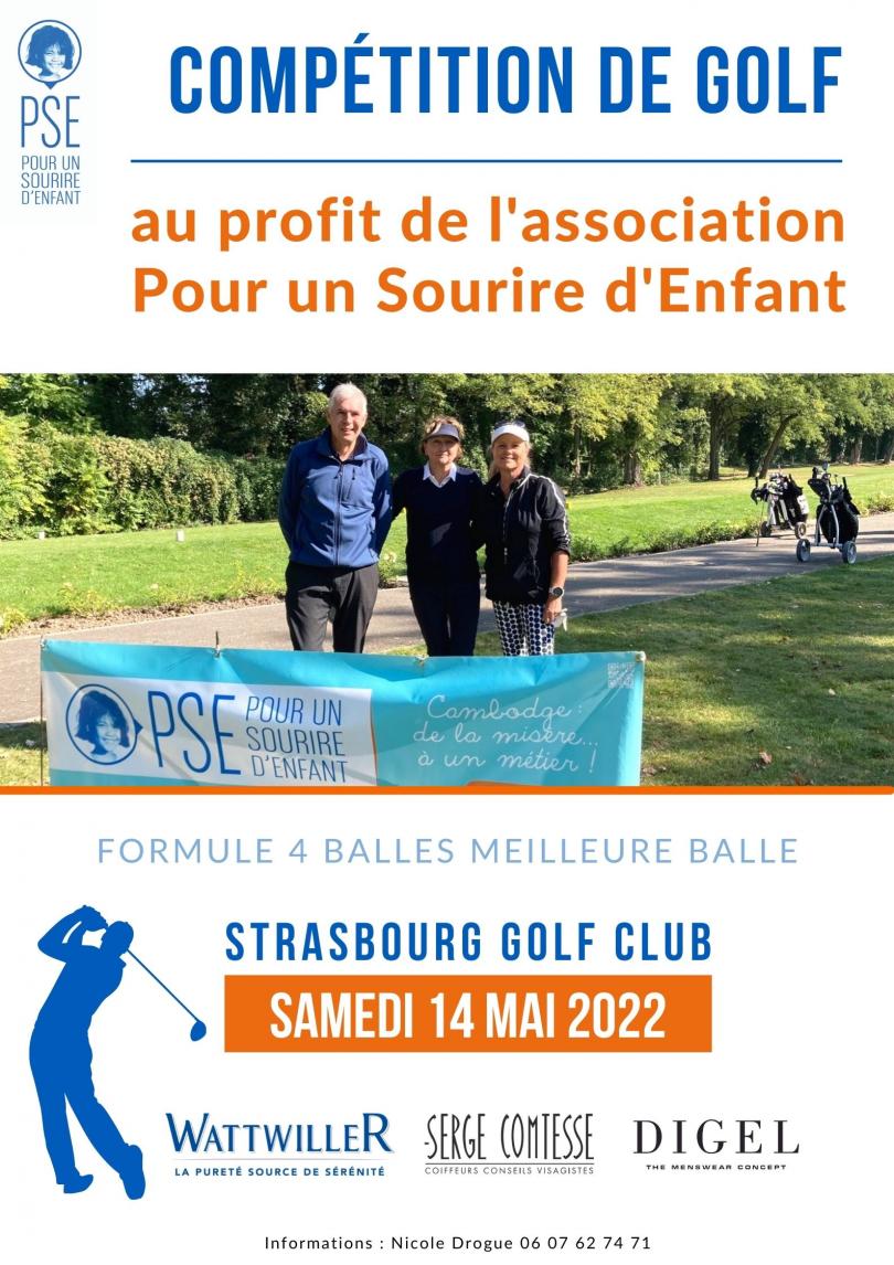 Affiche compétition de golf PSE Alsace Lorraine mai 2022