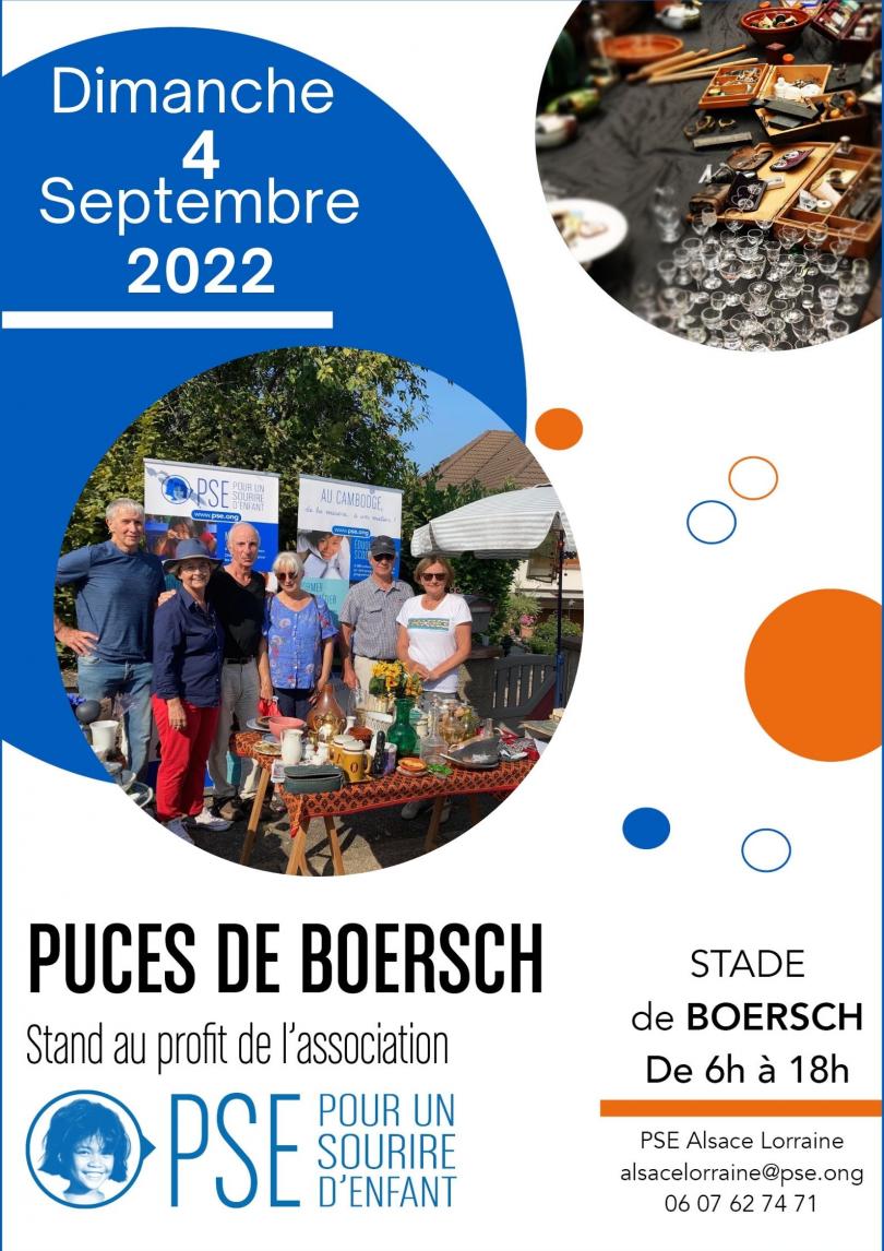 Affiche vide-grenier à Boersch en septembre 2022