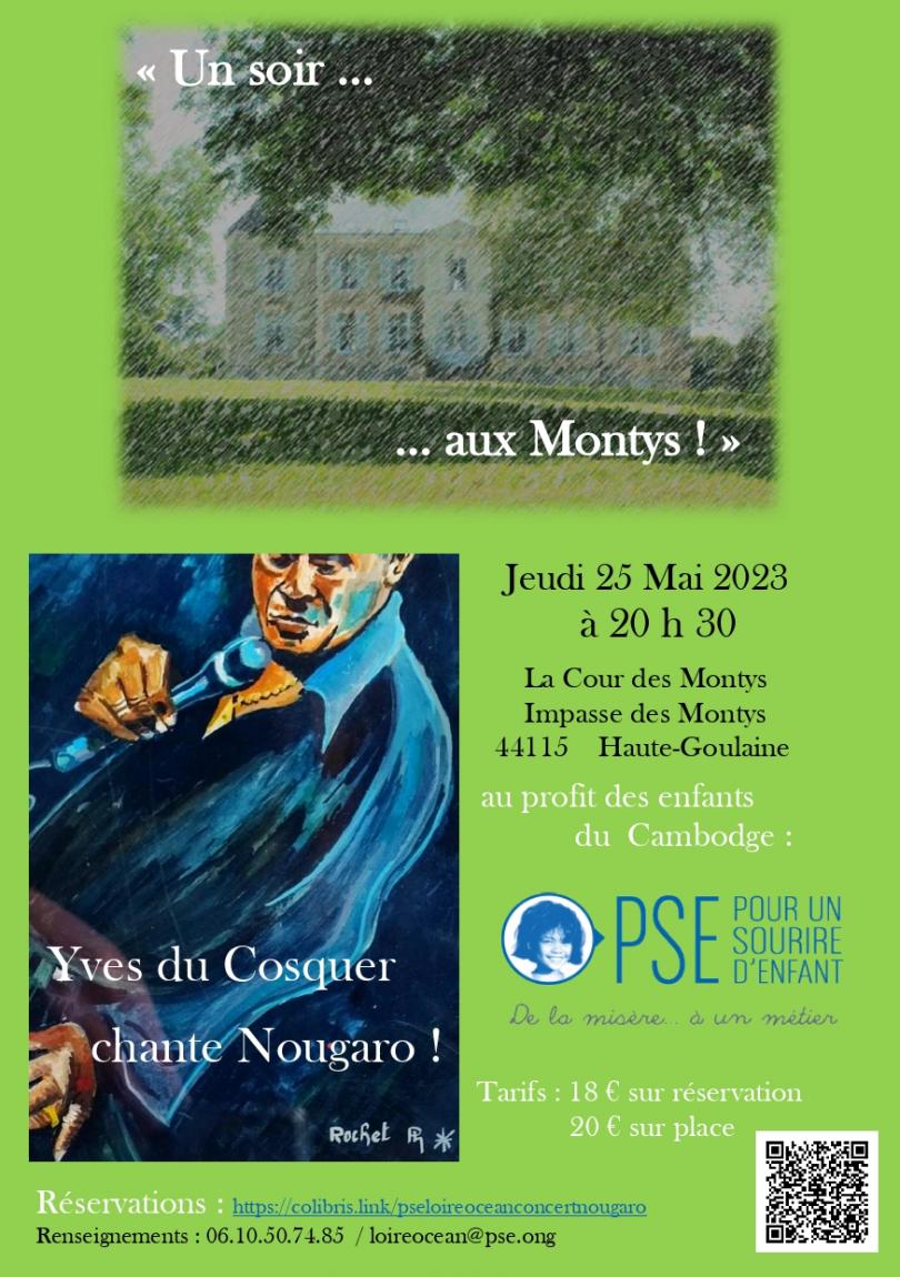 Affiche du concert " Un soir aux Montys", Yves du Cosquer chante "Nougaro" 