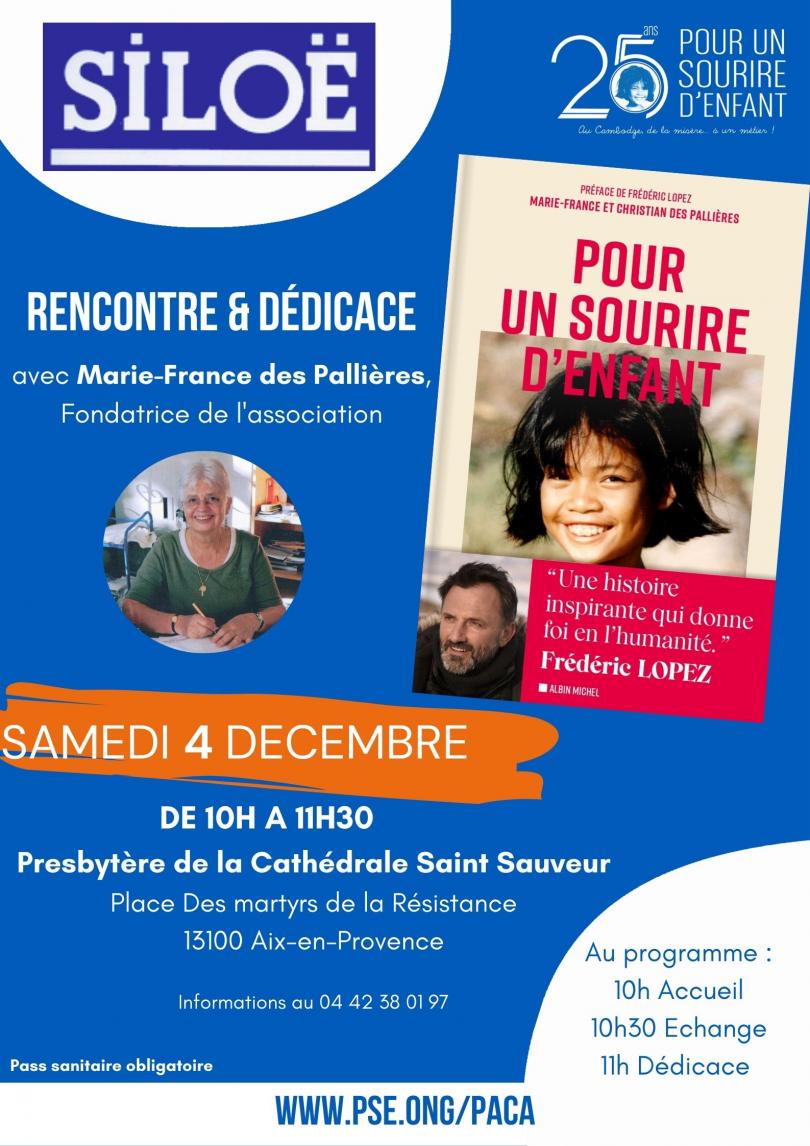 Affiche séance dédicace Pour un Sourire d'Enfant à Aix-en-Provence