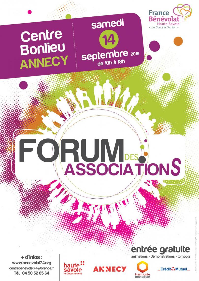 Affiche forum des associations 2019 à Annecy 