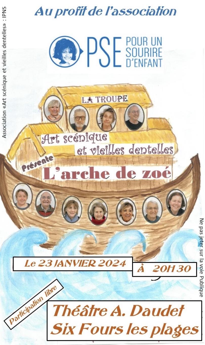 Affiche pièce de théâtre "L'arche de Zoé"
