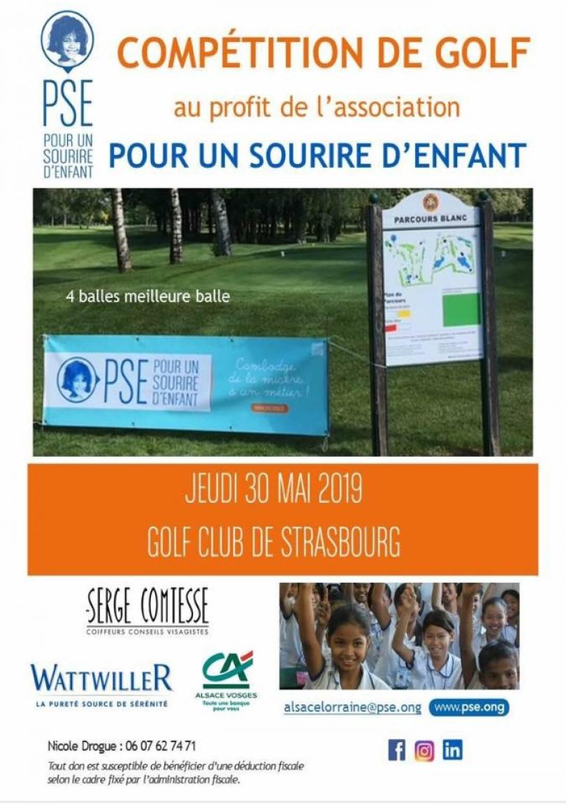 Affiche compétition de golf en mai 2019 à Strasbourg
