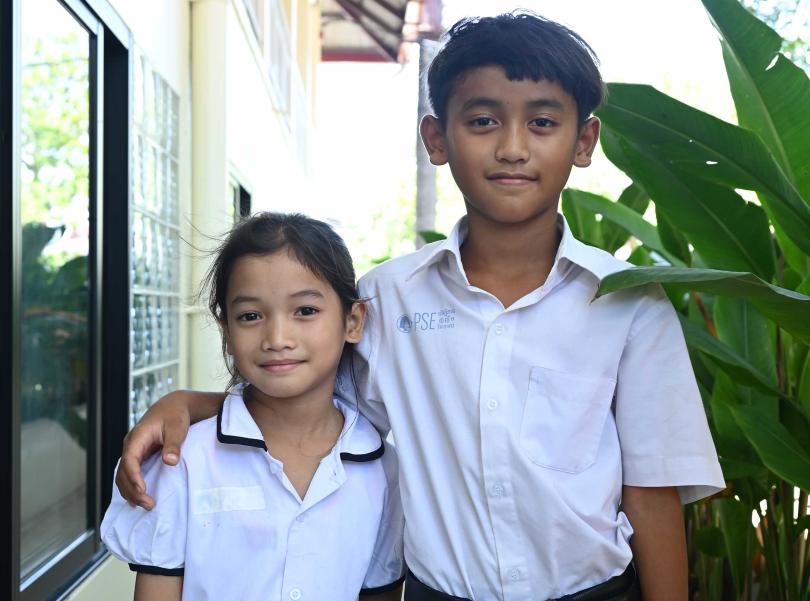 Portrait de Chumno et Dana, deux enfants pris en charge par PSE