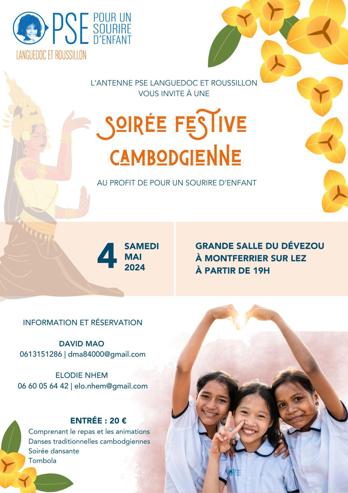 Flyer soirée festive cambodgienne mai 2024