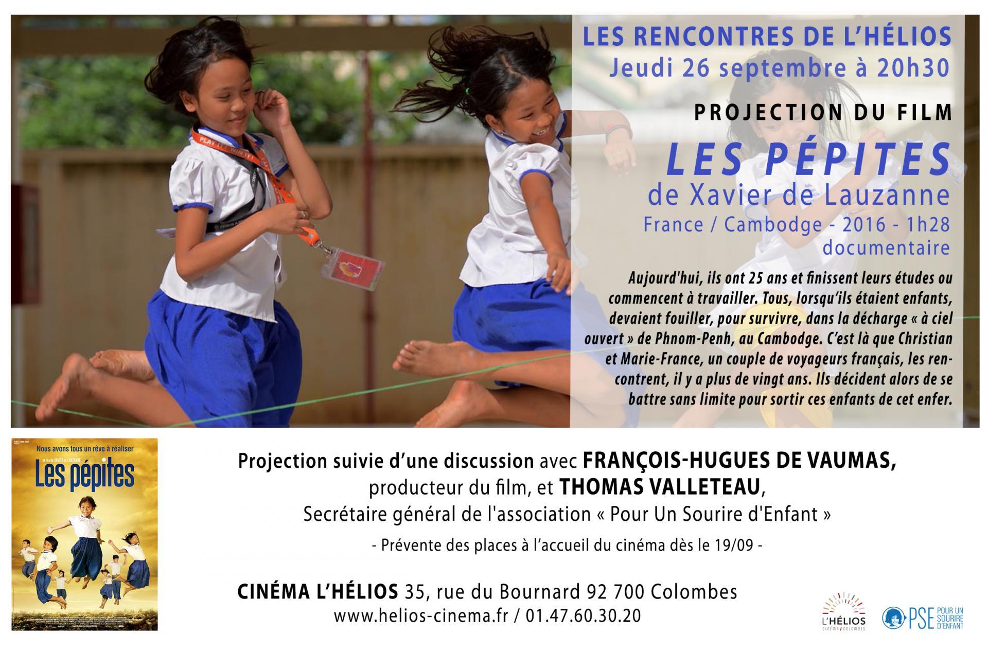Affiche projection du film "Les Pépites" à Colombes