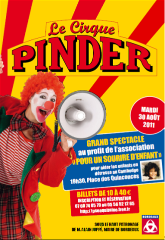 Affiche cirque Pinder 2011 à Bordeaux