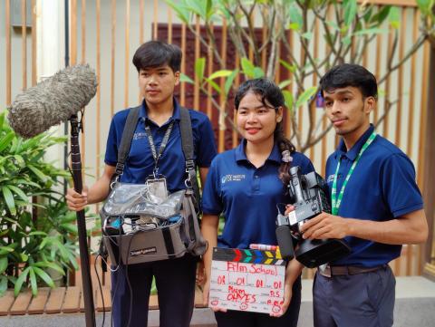 Des étudiants de l'école de cinéma de PSE Des étudiants de l'école de cinéma de PSE