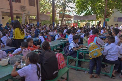 La cantine de Pour un Sourire d'Enfant, lieu de vie central du centre de Phnom Penh La cantine de Pour un Sourire d'Enfant, lieu de vie central du centre de Phnom Penh
