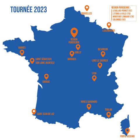 Itinéraire Tournée 2023 Itinéraire Tournée 2023