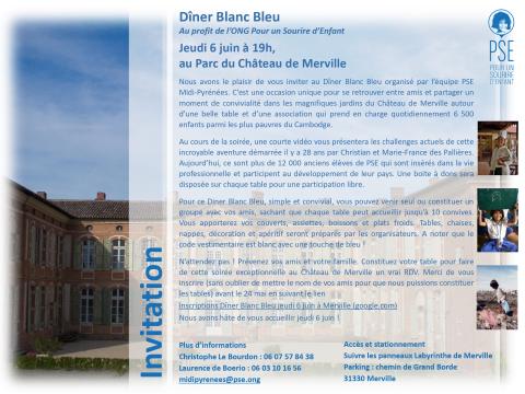 Informations diner en blanc bleu PSE Midi Pyrénées 2024