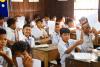 Les enfants du programme de cours de rattrapage en classe Les enfants du programme de cours de rattrapage en classe